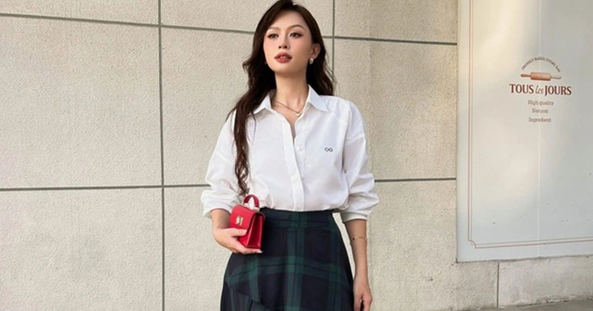 Vẻ đẹp thanh thoát bởi chân váy vạt lệch