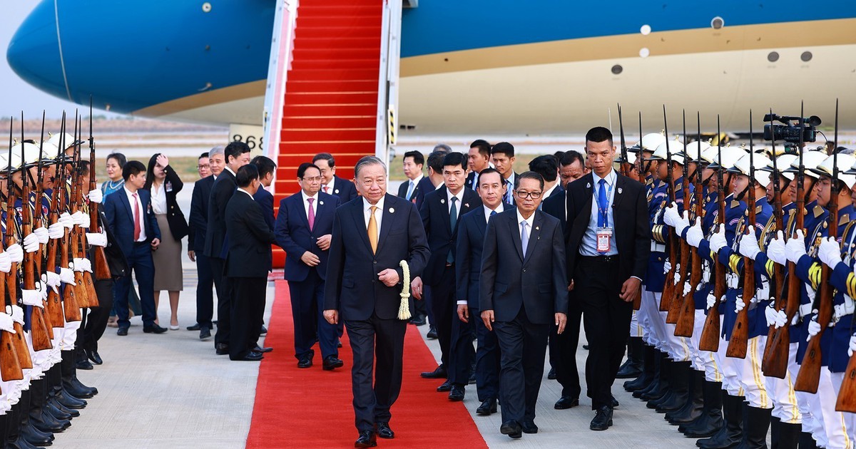 Tổng Bí thư Tô Lâm bắt đầu chuyến thăm cấp nhà nước tới Campuchia