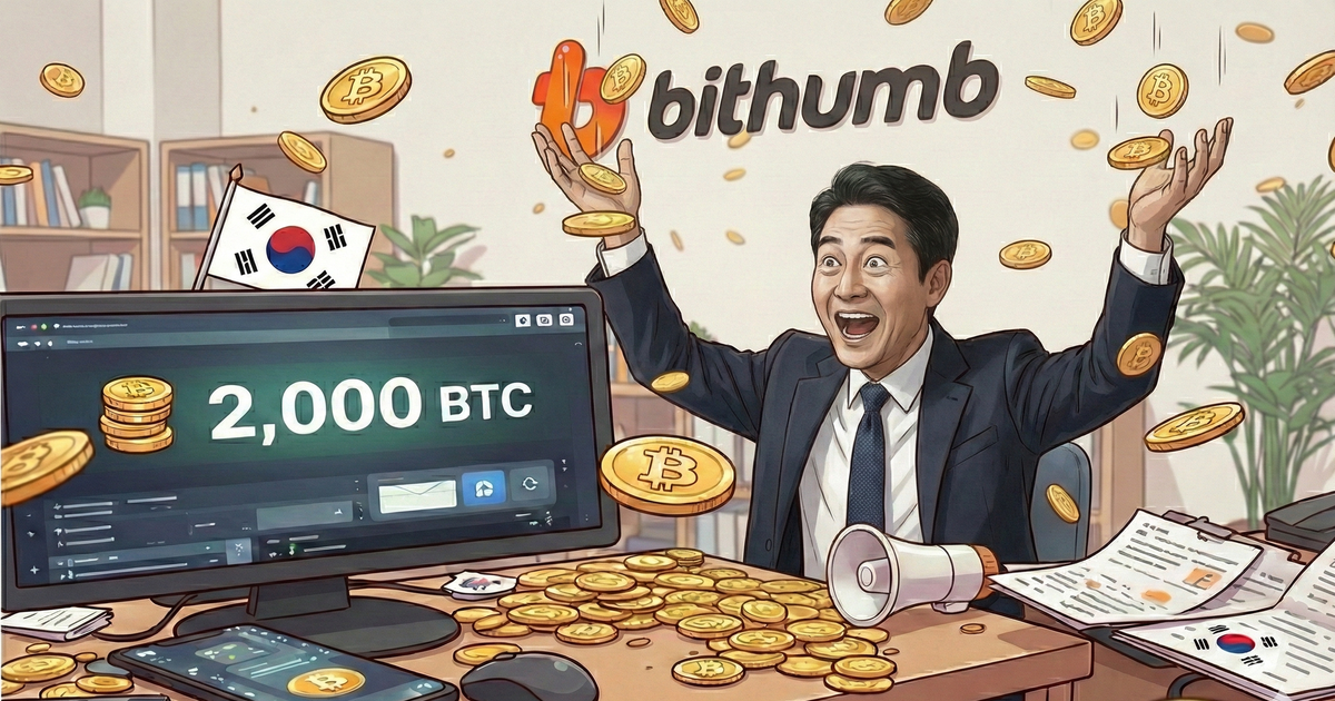 Sàn giao dịch tiền mã hóa Hàn Quốc tặng nhầm 2.000 Bitcoin cho mỗi người