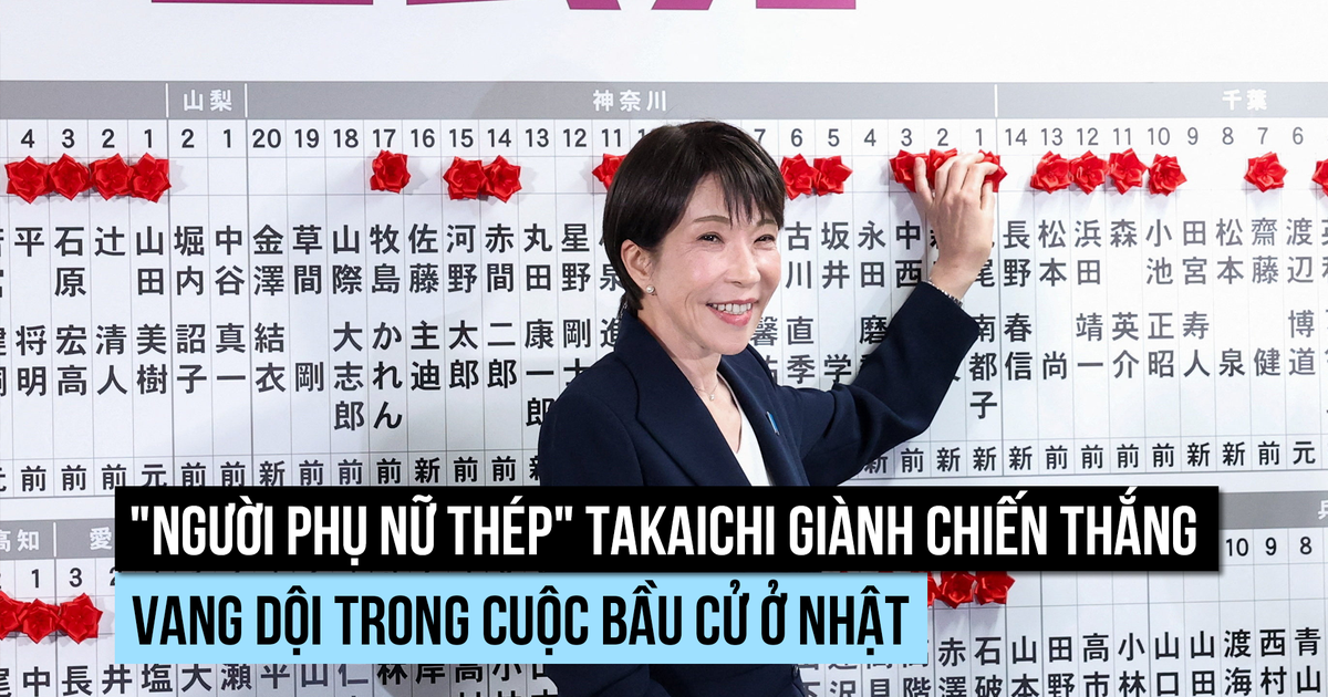 'Bà đầm thép' Nhật Bản Takaichi giành chiến thắng bầu cử vang dội