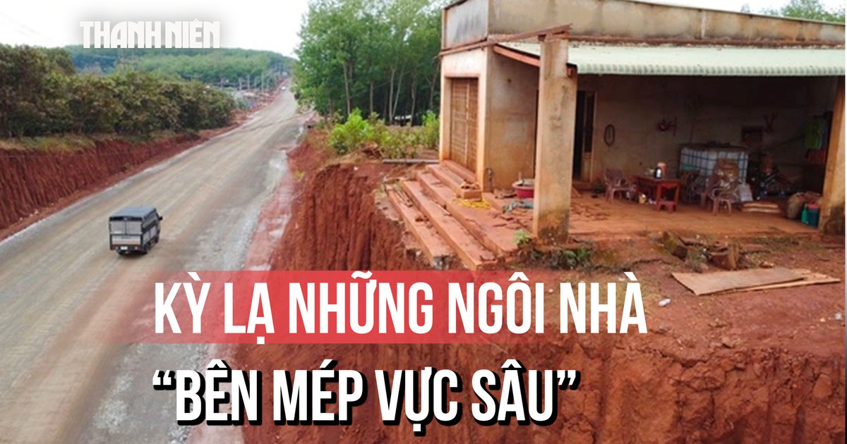 Hạ cốt nền đường ở Đồng Nai, nhiều nhà dân chênh vênh bên mép vực sâu