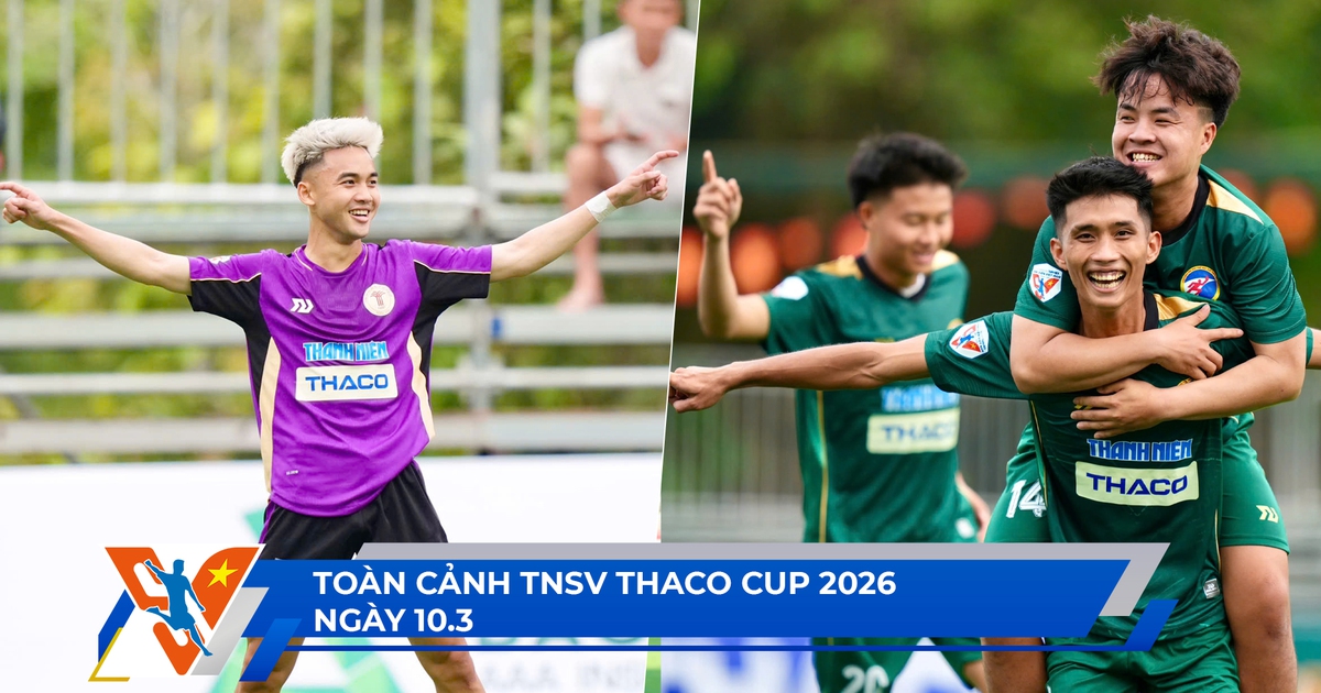 TNSV THACO Cup 2026 ngày 10.3: ‘Neymar xứ Thanh’ đi vào lịch sử | Trung vệ ĐH TDTT Đà Nẵng ghi siêu phẩm