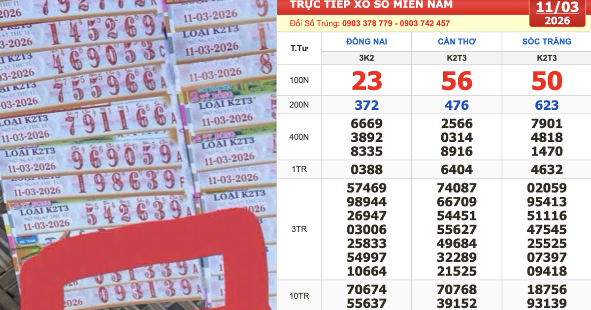 Xổ số miền Nam ngày 11 tháng 3: Đại lý bán ra cọc vé trúng đài Sóc Trăng
