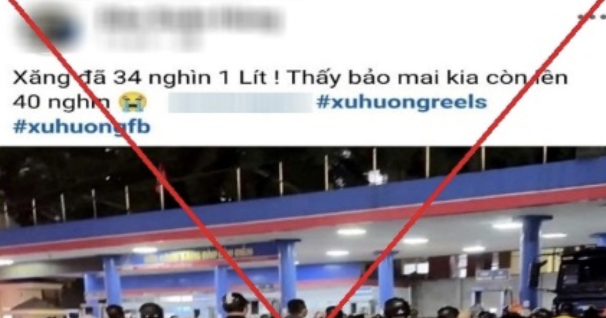 Loan tin 'xăng c&ograve;n l&ecirc;n 40.000 đồng', bị phạt 7,5 triệu đồng