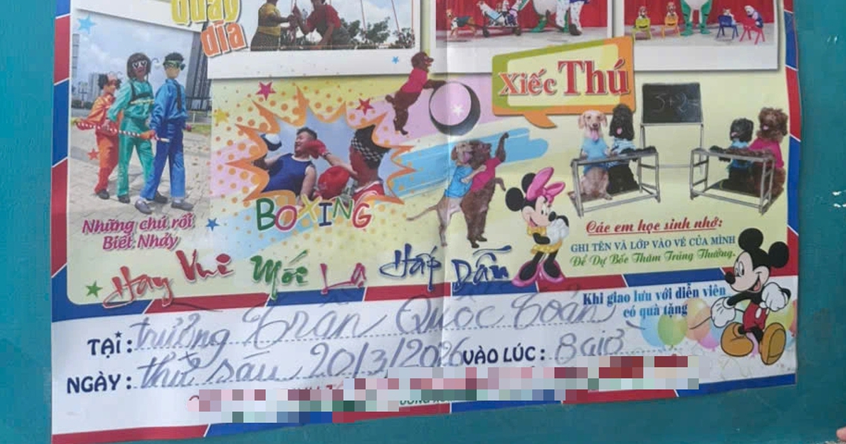 Vụ 'diễn xiếc giờ chính khóa, đóng 60.000 đồng/vé': Hoàn tiền, học sinh xem miễn phí