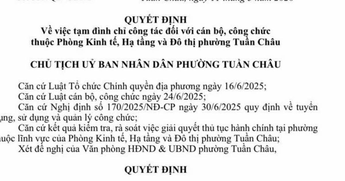Chậm xử lý hồ sơ, 4 cán bộ phường bị tạm đình chỉ công tác