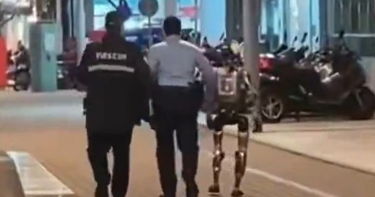 Chuyện lạ: Cảnh sát bắt giữ robot hình người ngay trên đường phố