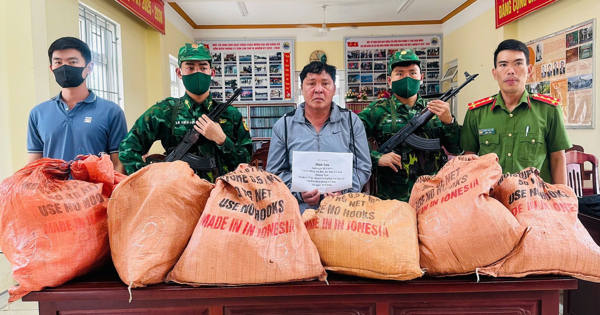 Bắt người đàn ông chở gần 100 kg thuốc nổ ra biển đặc khu Lý Sơn