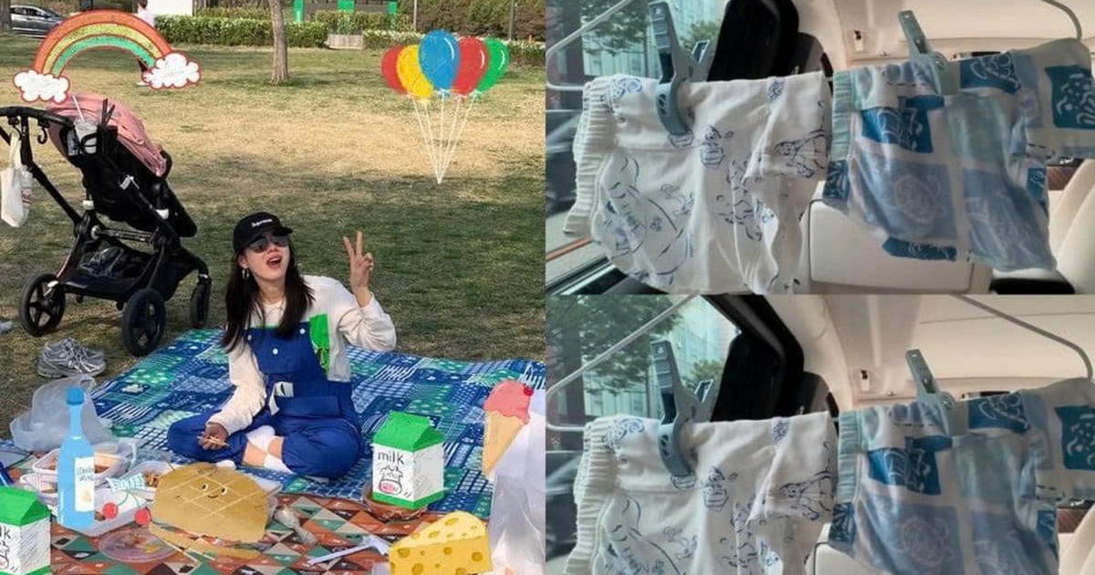 Chiếc Rolls-Royce hơn 30 tỉ của Hyun Bin trở thành 'giàn phơi đồ' cho quý tử