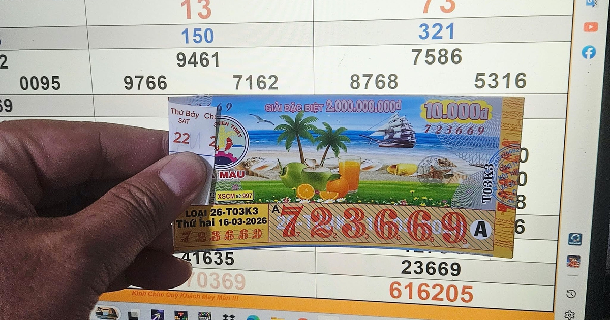 Xổ số miền Nam ngày 16 tháng 3: Đại lý chờ khách trúng 546 triệu đài Cà Mau