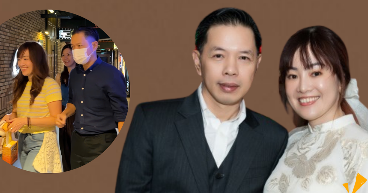 Thái Hòa được vợ trẻ 'tháp tùng', chăm sóc tại sự kiện