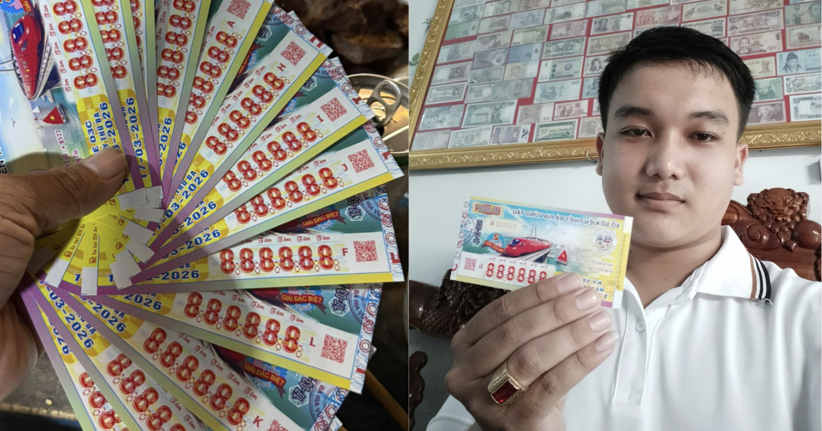 Trúng xổ số miền Nam với dãy số siêu đẹp 888888, chàng trai chần chừ... đổi thưởng