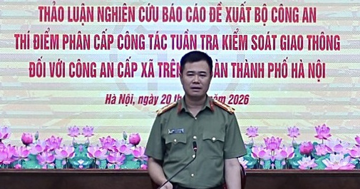 H&agrave; Nội đề xuất th&iacute; điểm ph&acirc;n cấp tuần tra, kiểm so&aacute;t giao th&ocirc;ng cho c&ocirc;ng an cấp x&atilde;