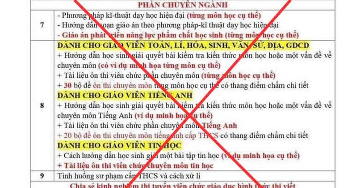 Quảng Trị: Cảnh báo 'bẫy' tài liệu ôn thi viên chức giáo dục giả mạo trên mạng