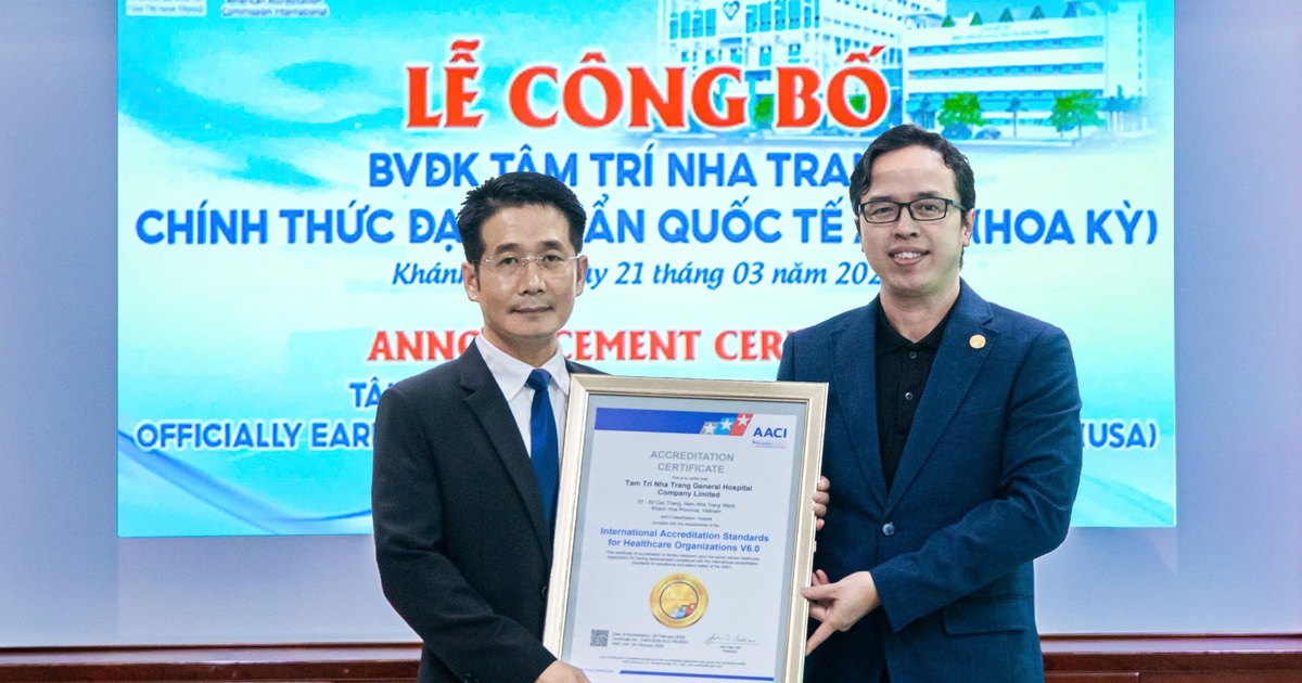Bệnh viện đa khoa Tâm Trí Nha Trang đạt chuẩn quốc tế AACI