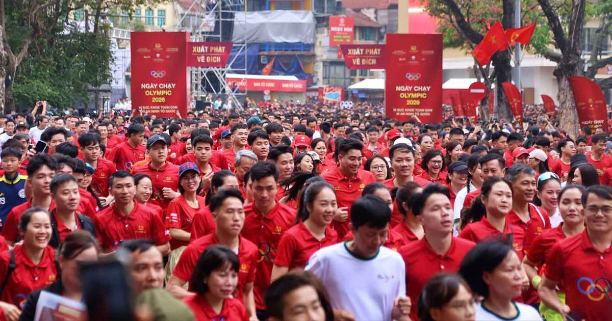 Rộn tiếng cười vào Ngày chạy Olympic 2026 hướng đến 80 năm ngành TDTT Việt Nam