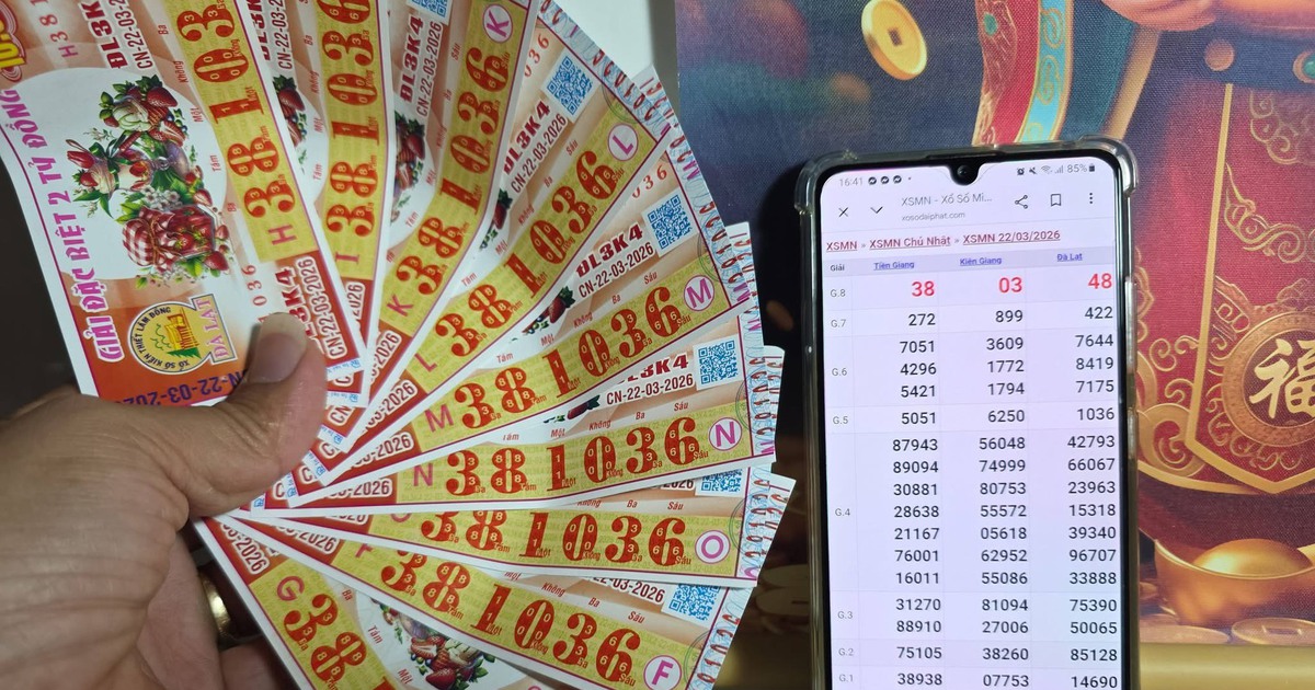 Xổ số miền Nam ngày 22 tháng 3: Trùng hợp 2 dãy số cùng trúng 2 giải