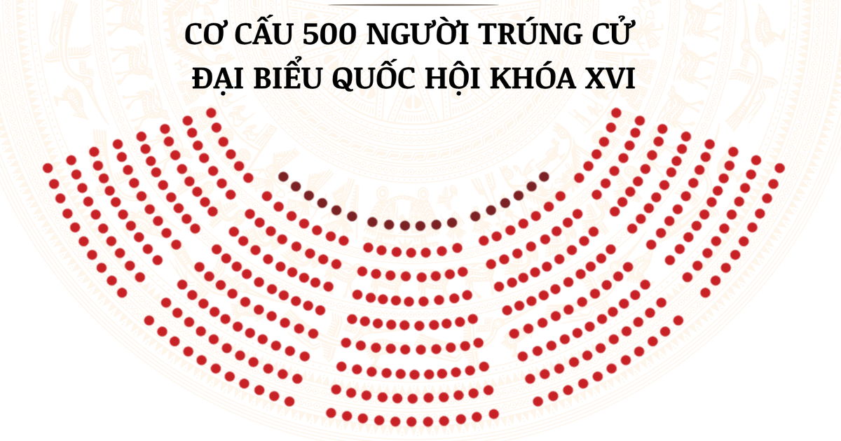 Cơ cấu, trình độ 500 người trúng cử đại biểu Quốc hội khóa XVI