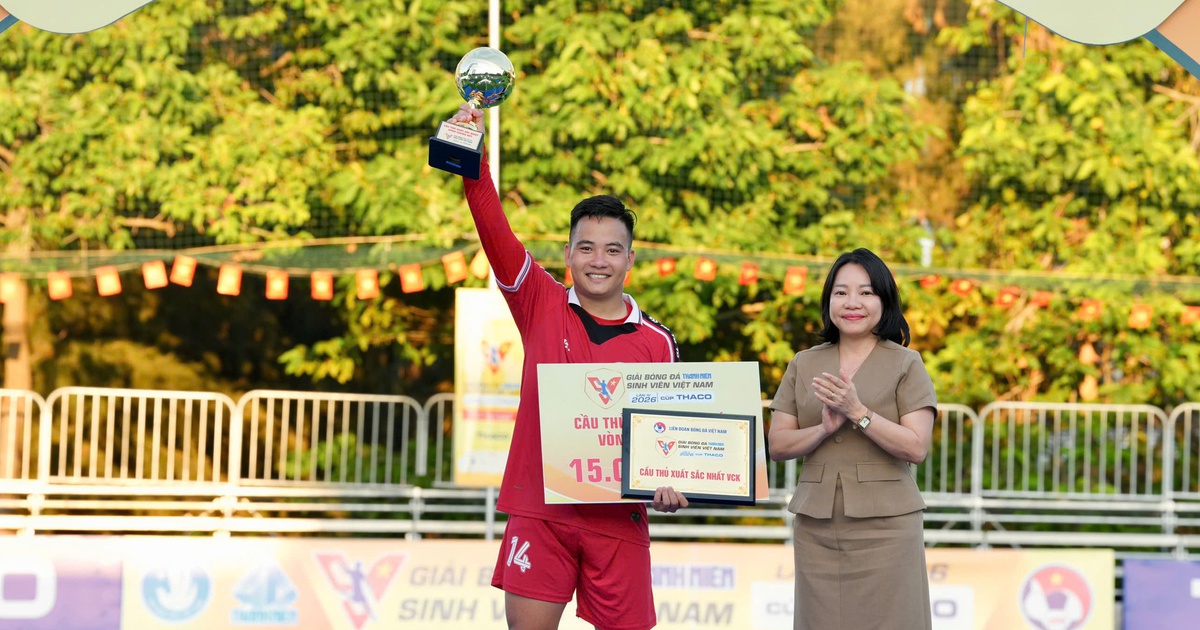 Tiền vệ tài hoa người Hà Tĩnh xuất sắc nhất VCK TNSV THACO cup 2026