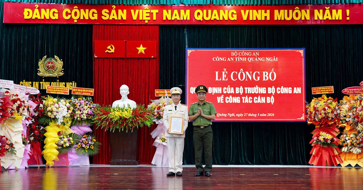 Đại tá Nguyễn Thành Long được điều động làm Phó giám đốc Công an tỉnh Quảng Ngãi