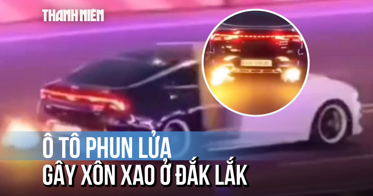 Xôn xao clip ô tô tăng ga, phun lửa trên đại lộ ở Đắk Lắk