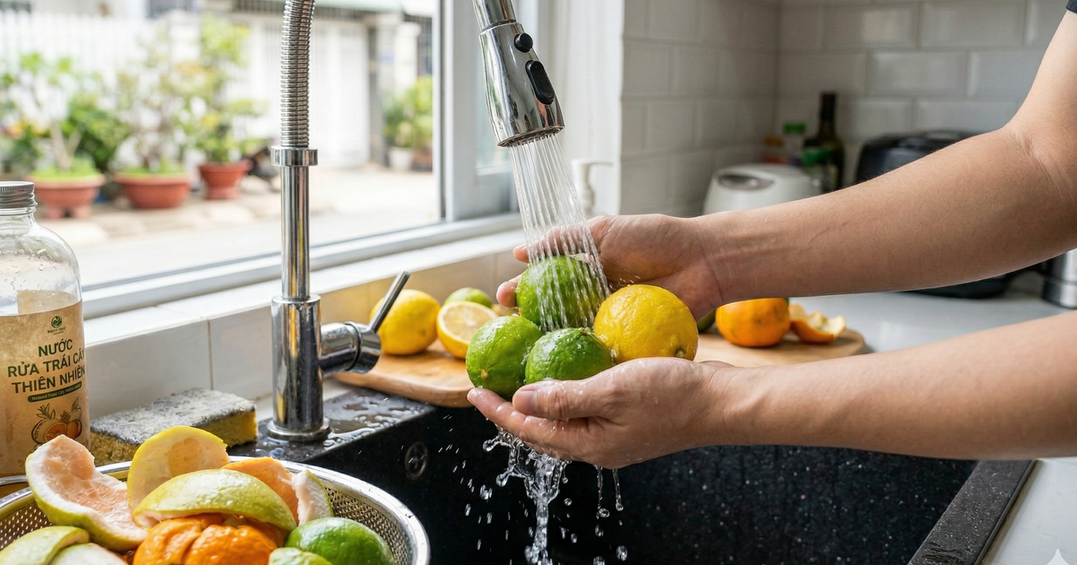 Vỏ chanh, trái cây rửa sao mới sạch?