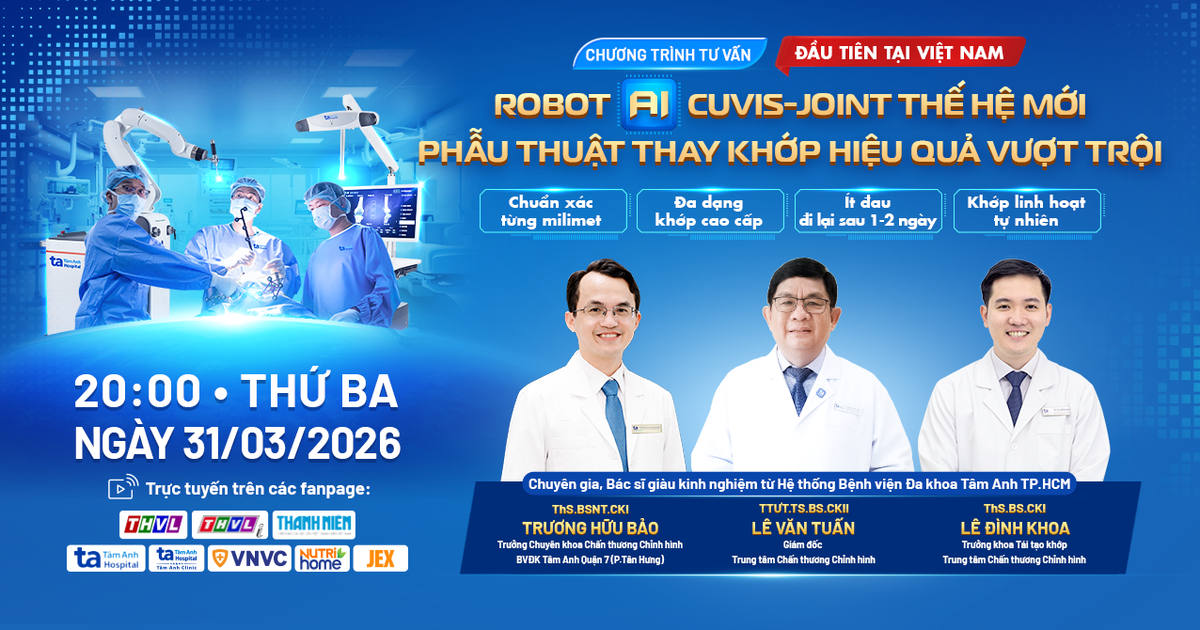 Tư vấn sức khỏe: Robot AI thay khớp thế hệ mới tại Việt Nam
