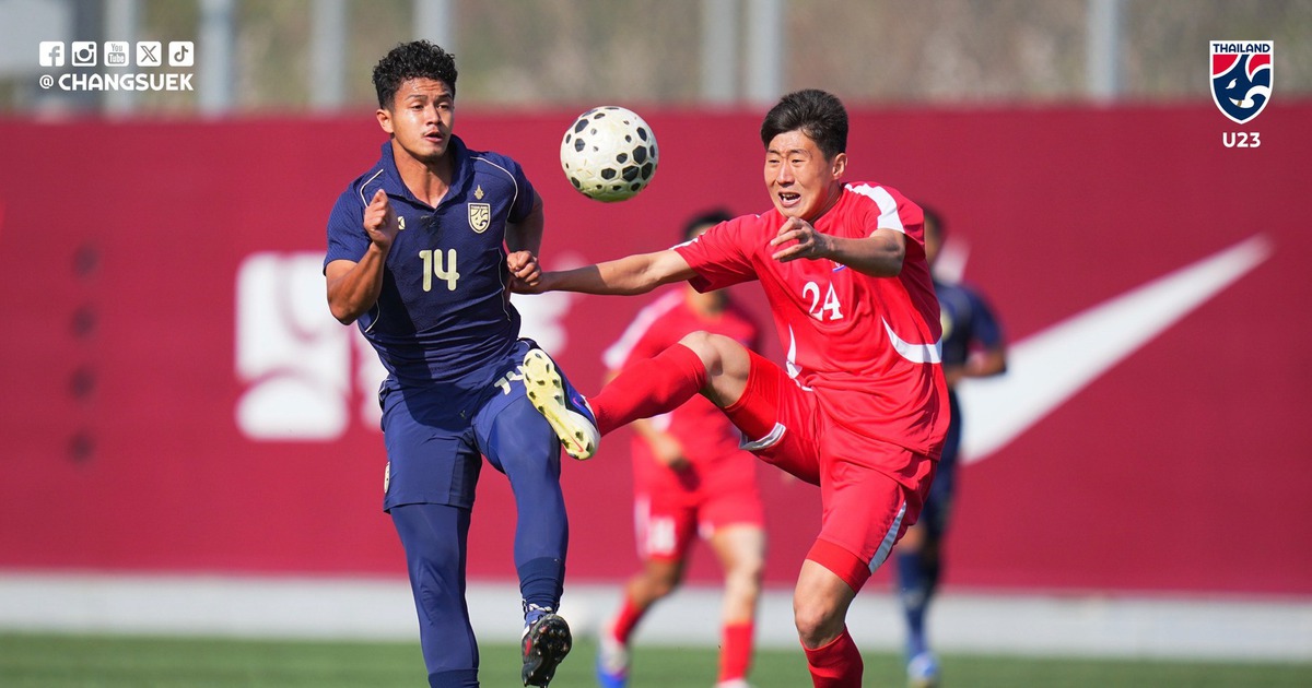 U.23 Thái Lan thua đậm U.23 Triều Tiên, chính thức hết cơ hội vô địch giải giao hữu Trung Quốc