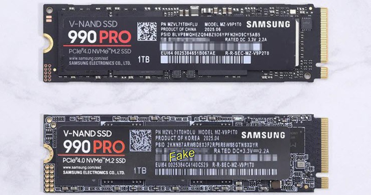 Ổ SSD cao cấp của Samsung bị làm giả tinh vi