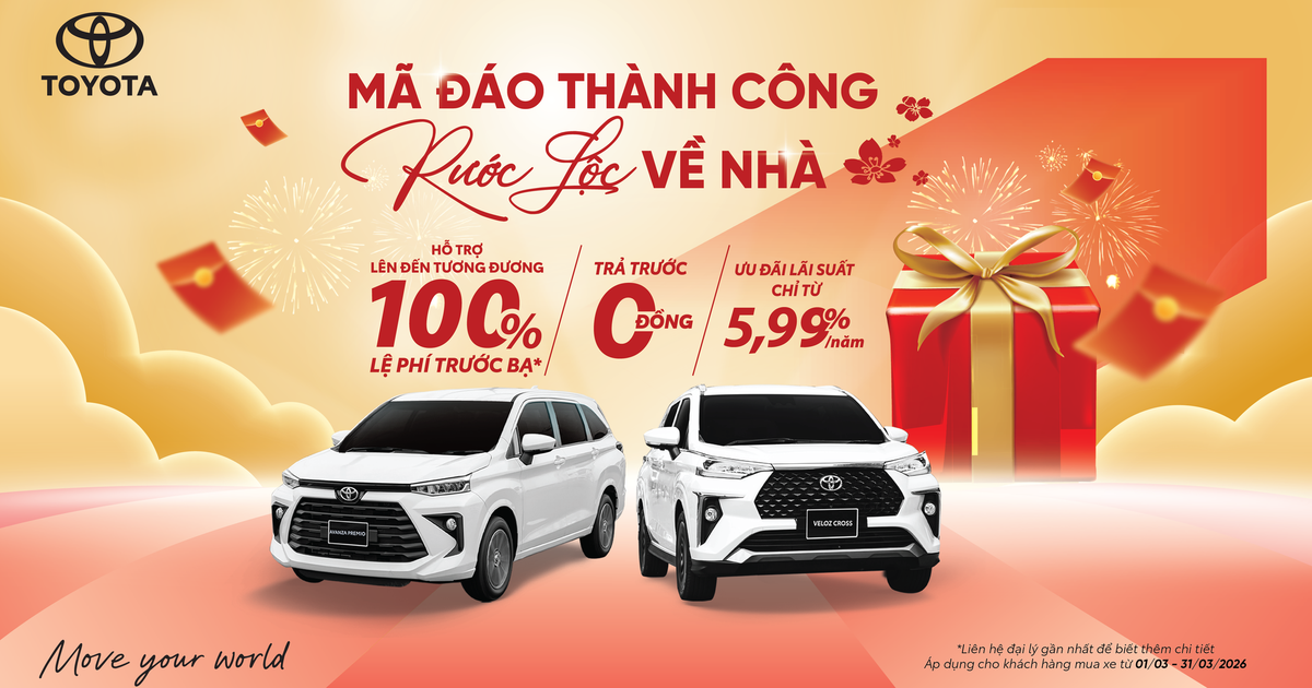 Veloz Cross tiếp tục được giảm đến 66 triệu đồng trong tháng 3.2026