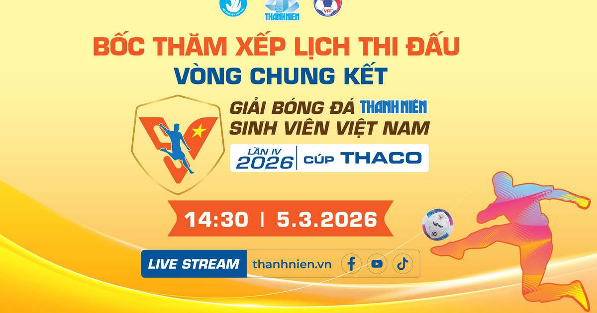 Lễ bốc thăm xếp lịch thi đấu VCK giải bóng đá TNSV THACO cup 2026