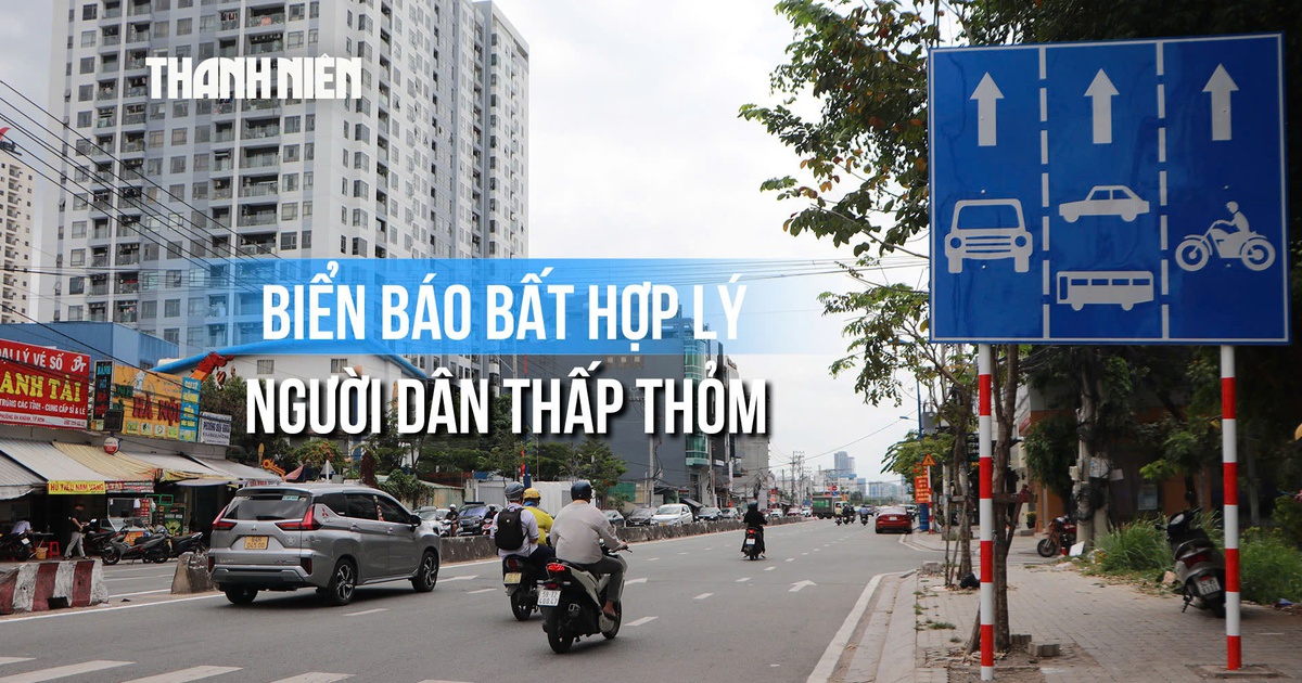 Người dân 'rối não' vì biển báo: Xe máy phải tranh làn vì ô tô đỗ