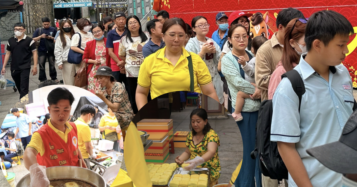 Xếp hàng dài mua đậu hũ vàng, mỗi năm chỉ bán một lần ở Chợ Lớn