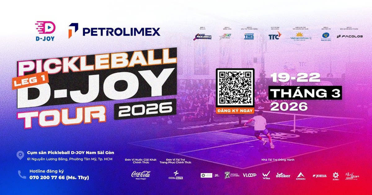 Pickleball D-Joy Tour 2026 - Leg 1 - Petrolimex Cup chính thức khởi tranh từ 19.3