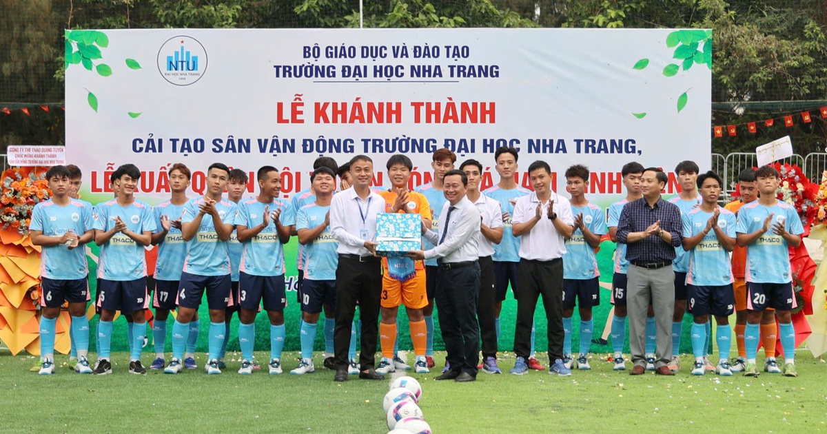 Trường ĐH Nha Trang khánh thành SVĐ, xuất quân dự VCK TNSV THACO cup 2026