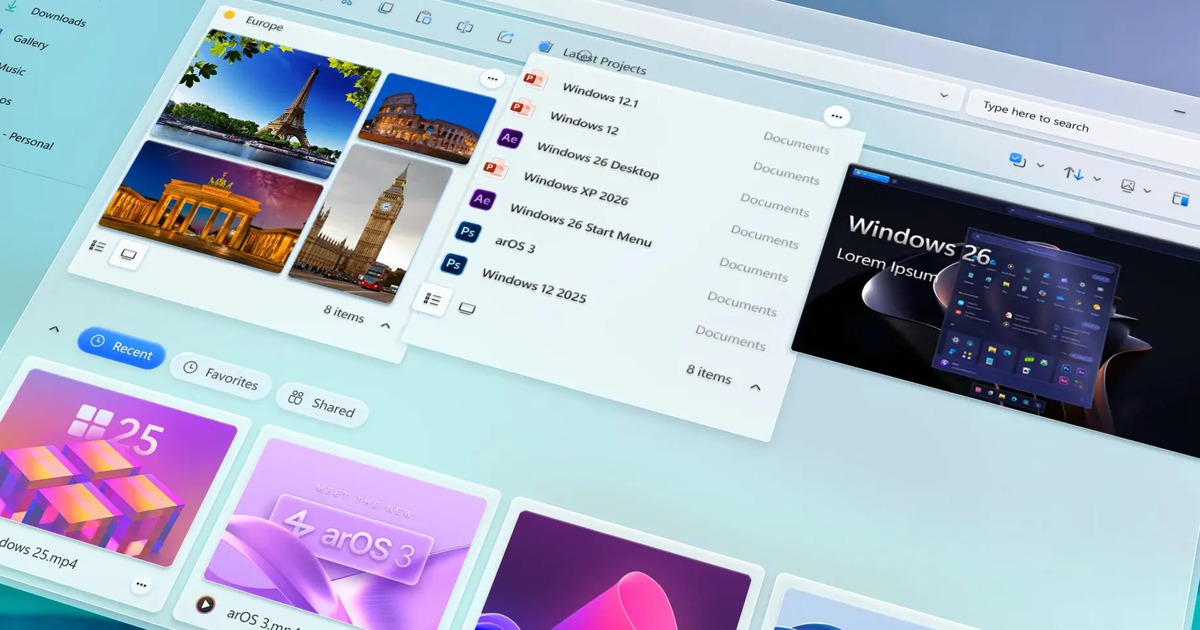 Choáng ngợp trước bản concept Windows 12 đẹp lộng lẫy