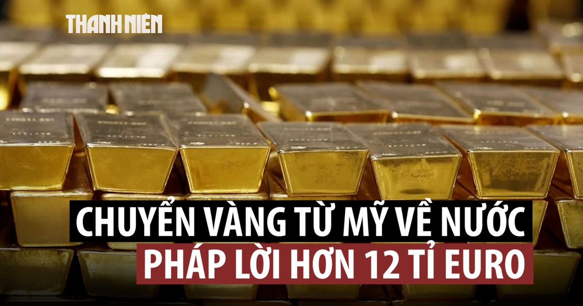 Pháp 'thắng đậm' khi rút 129 tấn vàng dự trữ từ Mỹ