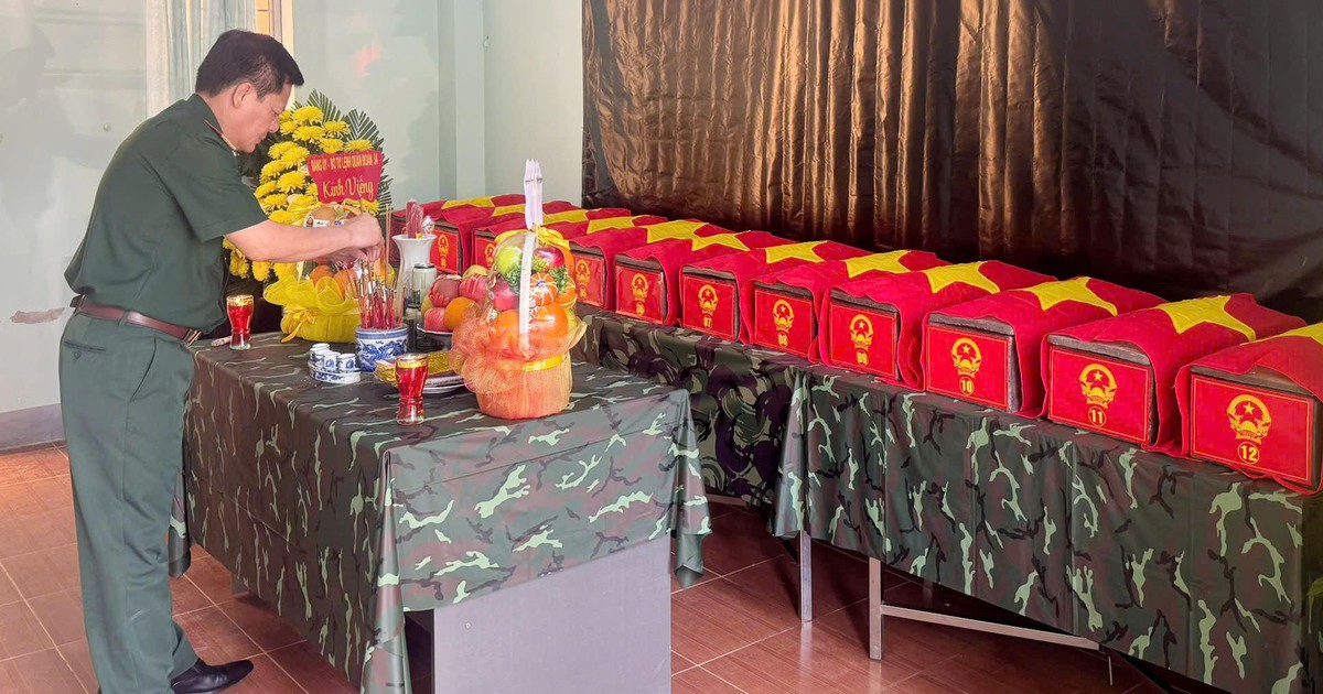 Tìm thấy 12 hài cốt liệt sĩ ở Gia Lai