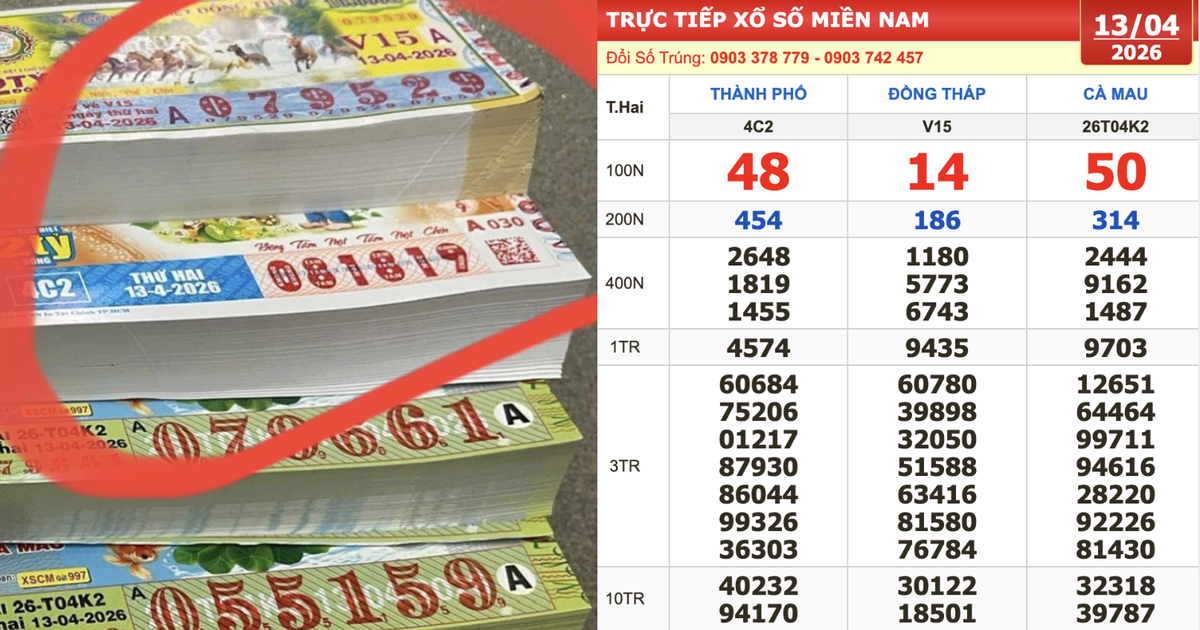 Xổ số miền Nam ngày 13 tháng 4: Bất ngờ người trúng số đài TP.HCM