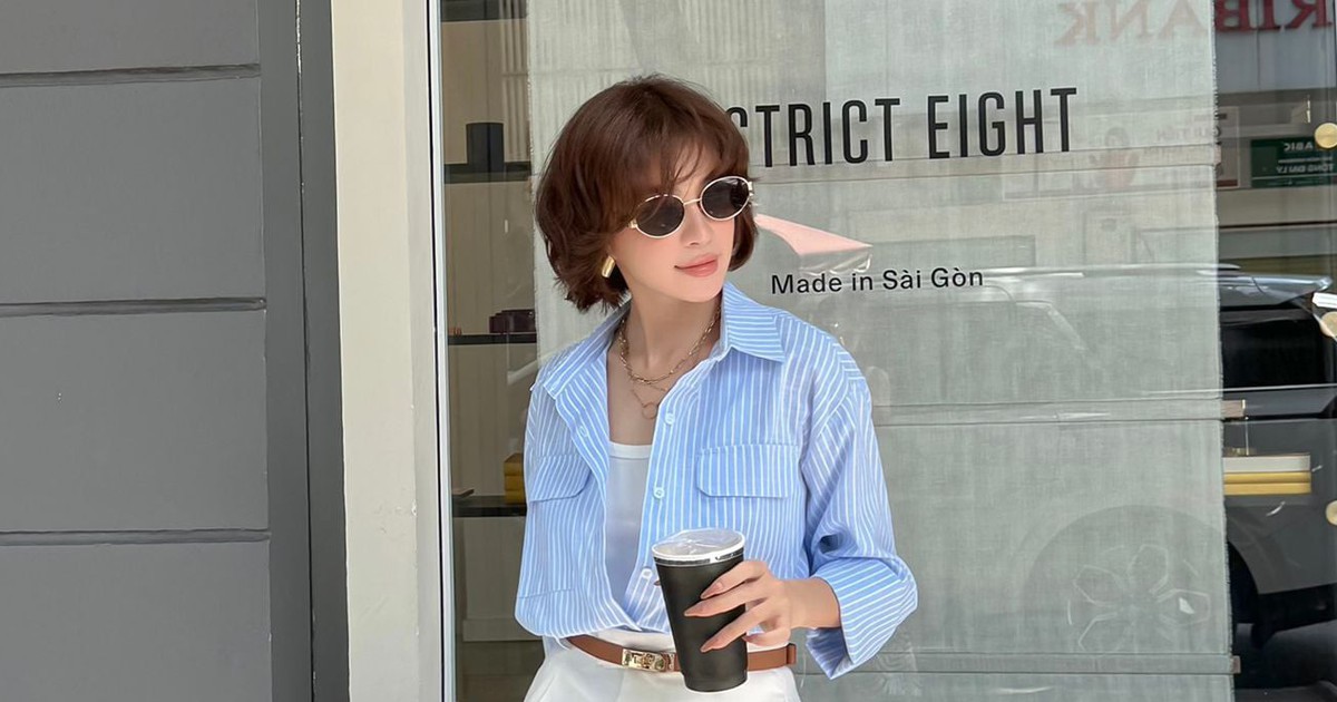 Cá tính xuống phố cùng quần shorts trắng