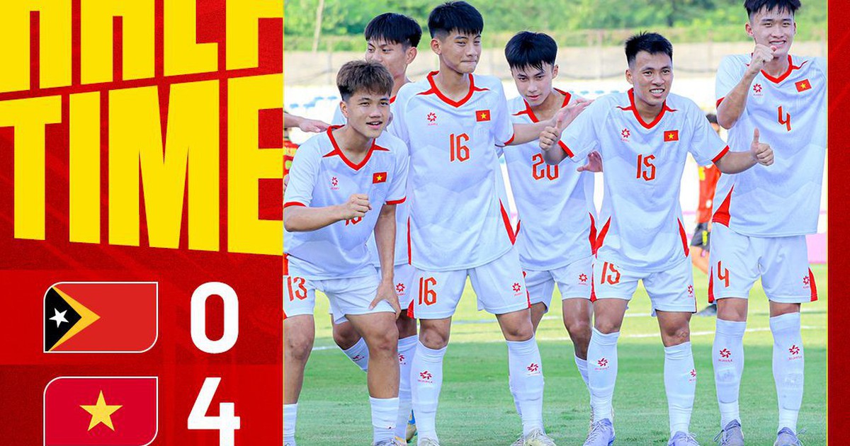 U.17 Việt Nam thắng với tỷ số khó tin: 2 siêu phẩm đá phạt, 2 hattrick