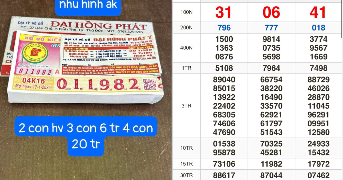 Xổ số miền Nam ngày 17 tháng 4: Một người vừa trúng 2,4 tỉ đồng đài Bình Dương