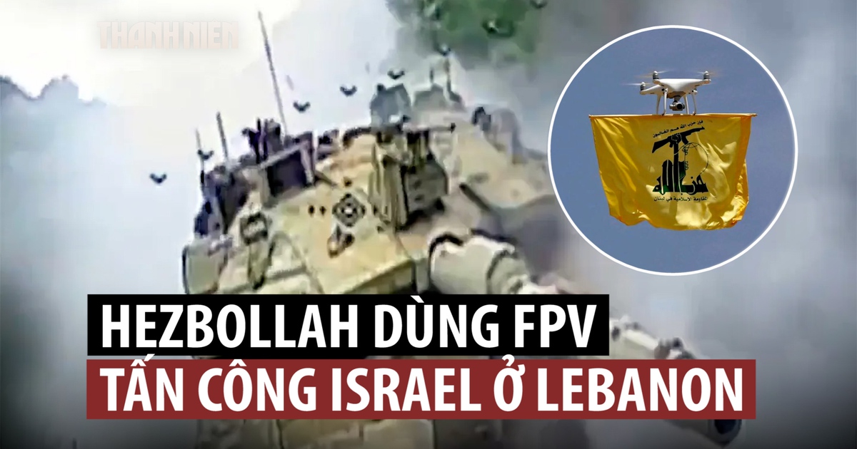 Hezbollah gây bất ngờ, dùng UAV cáp quang đánh xe tăng Israel