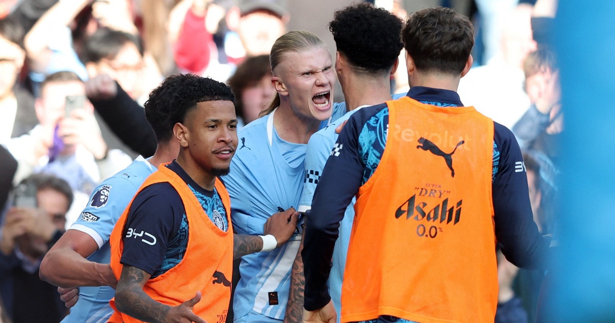 Haaland giúp Man City đánh bại Arsenal trận 'chung kết mùa', Liverpool giành 3 điểm phút 100