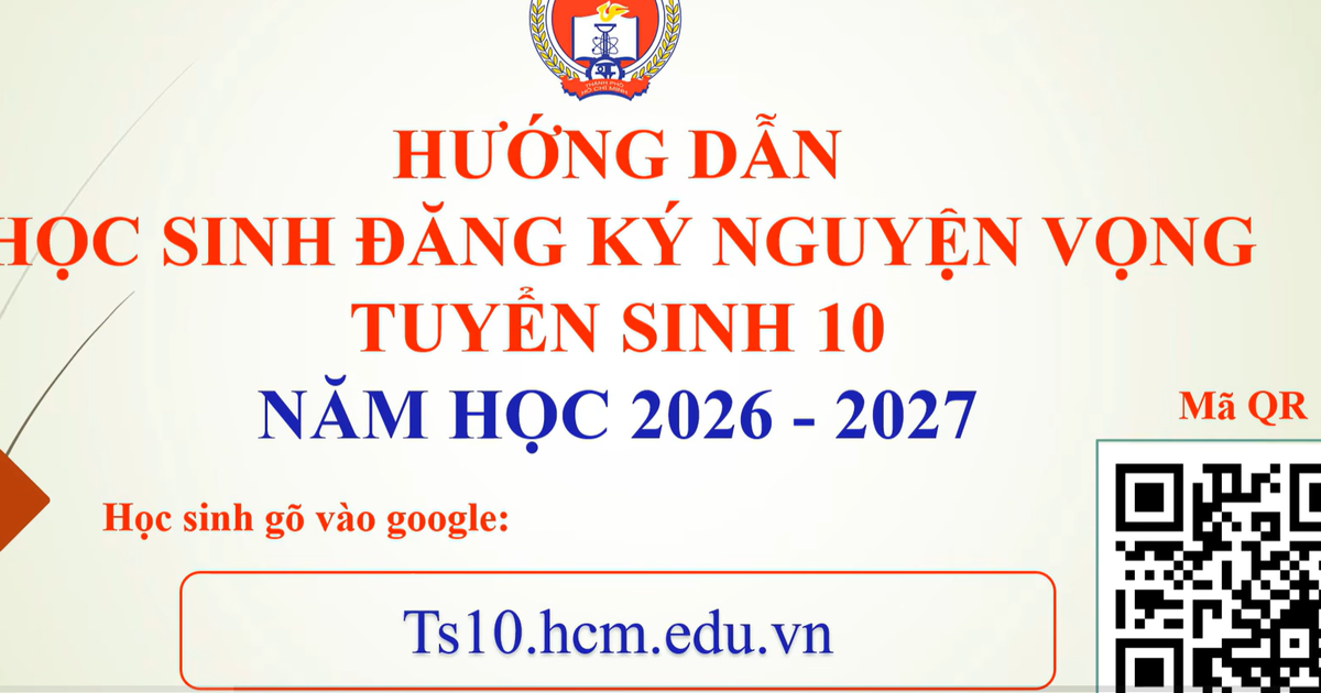 Sở GD-ĐT TP.HCM hướng dẫn đăng ký nguyện vọng lớp 10 chính xác