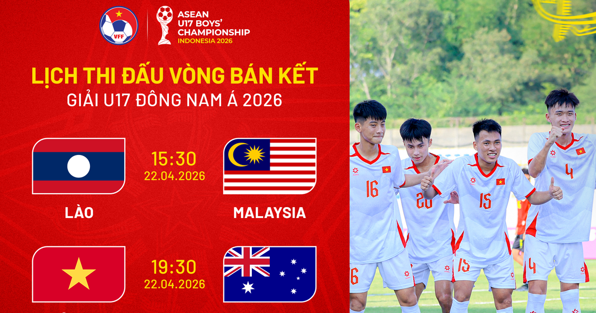 Lịch thi đấu 'chung kết sớm' U.17 Việt Nam và Úc: Giờ đẹp, trực tiếp kênh nào?