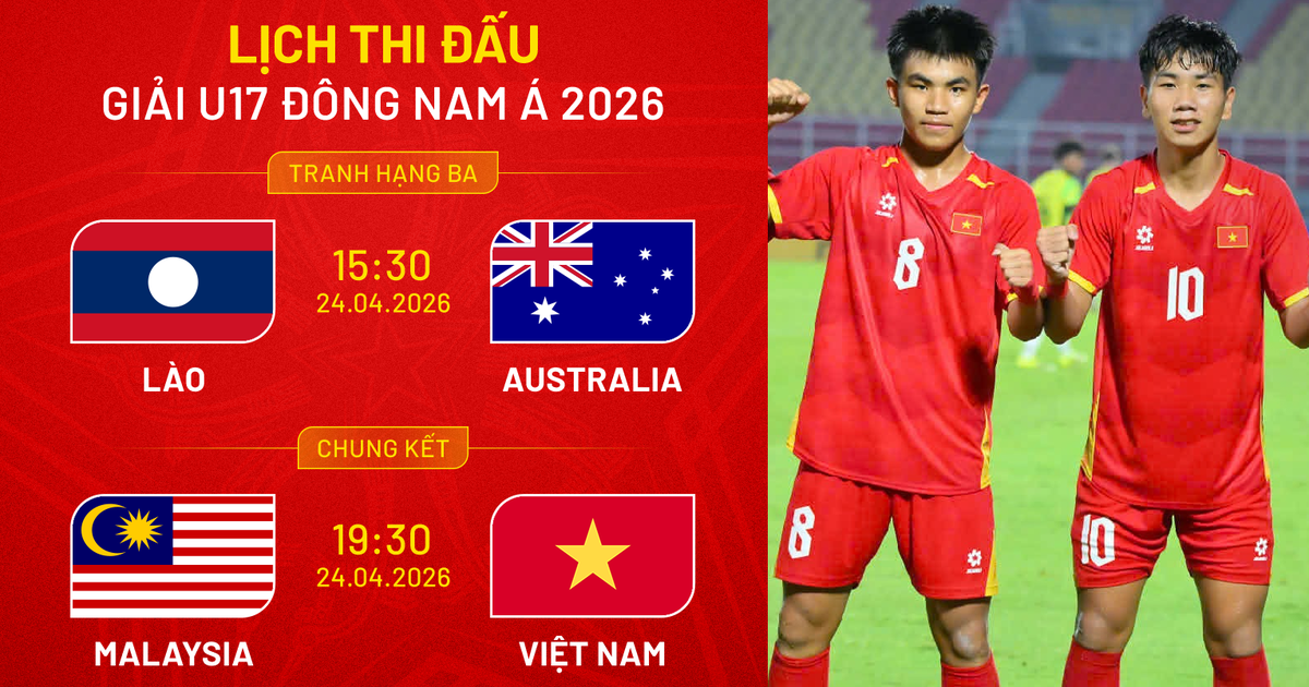 Lịch thi đấu chung kết U.17 Việt Nam - Malaysia mới nhất: Khi nào, xem trực tiếp ở đâu?