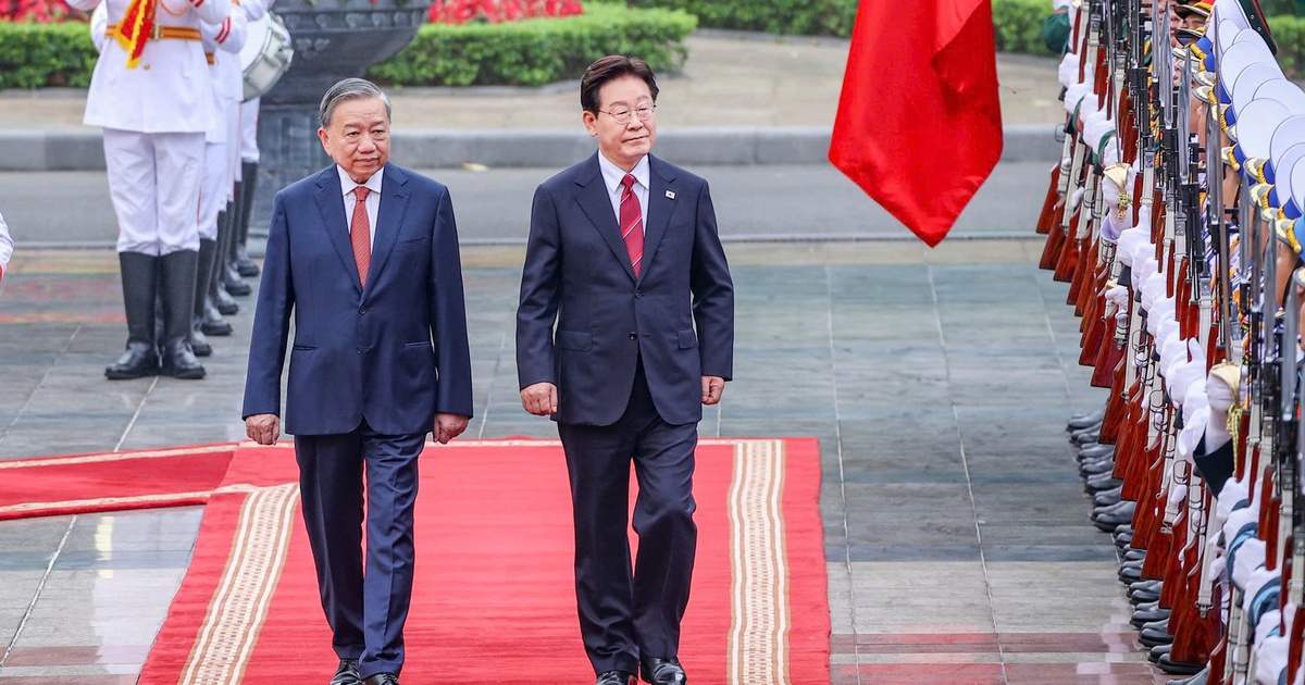 Tổng Bí thư, Chủ tịch nước Tô Lâm chủ trì lễ đón Tổng thống Hàn Quốc