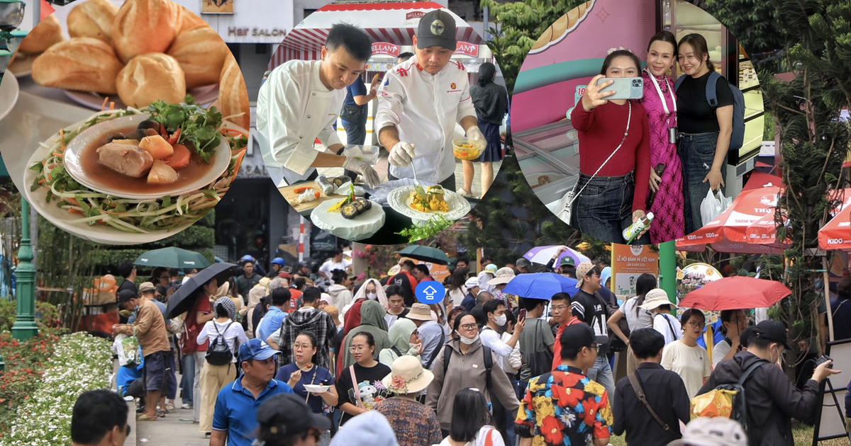 Lễ hội bánh mì ngay trung tâm TP.HCM ngày đầu: Ùn ùn người đổ về giữa trưa