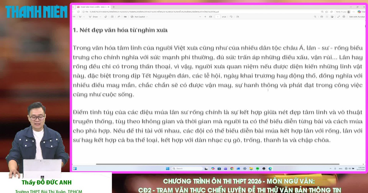 BÍ QUYẾT ÔN THI THPT 2026 | Môn ngữ văn | Chuyên đề 2 | Luyện đề thi thử văn bản thông tin